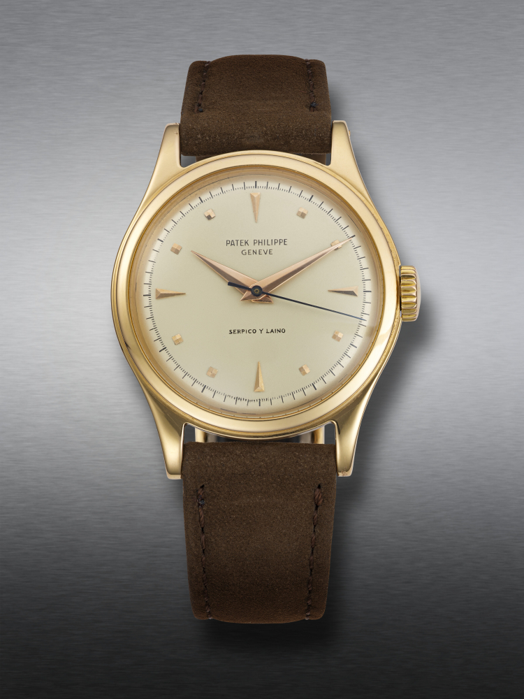 PATEK PHILIPPE, RARE PINK GOLD WRISTWATCH, RETAILED BY SERPICO Y LAINO, REF. 2508