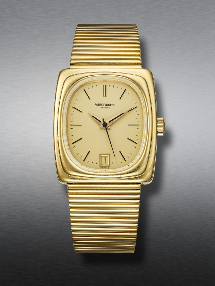 PATEK PHILIPPE, VERY RARE YELLOW GOLD RECTANGULAR 'GRANDE ELLIPSE BETA 21', REF. 3603-02