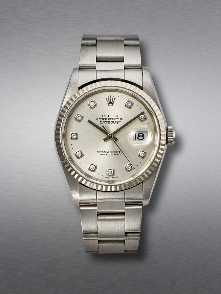 ROLEX, STAINLESS STEEL AND DIAMOND-SET ‘DATEJUST’, REF. 16234