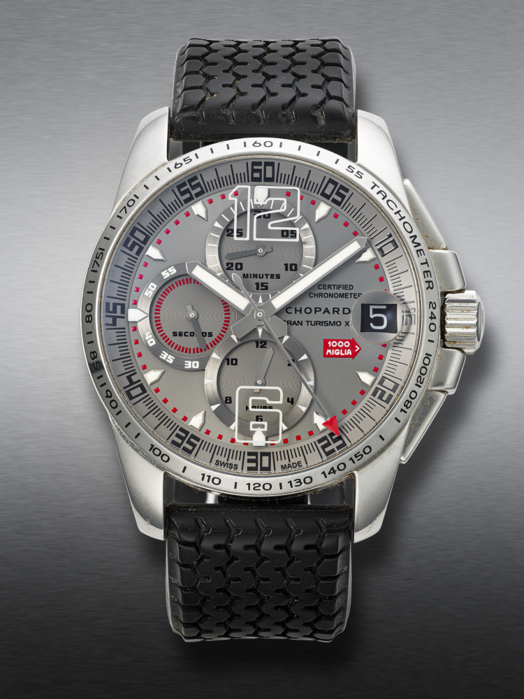CHOPARD, LIMITED EDITION STAINLESS STEEL CHRONOGRAPH ‘GRAN TURISMO XL 1000 MIGLIA', NO. 1970/2007, REF. 16/8489