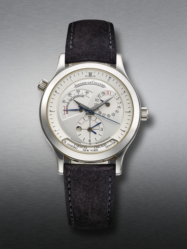 JAEGER-LECOULTRE, STAINLESS STEEL 'MASTER CONTROL GEOGRAPHIC', REF. 142.8.92