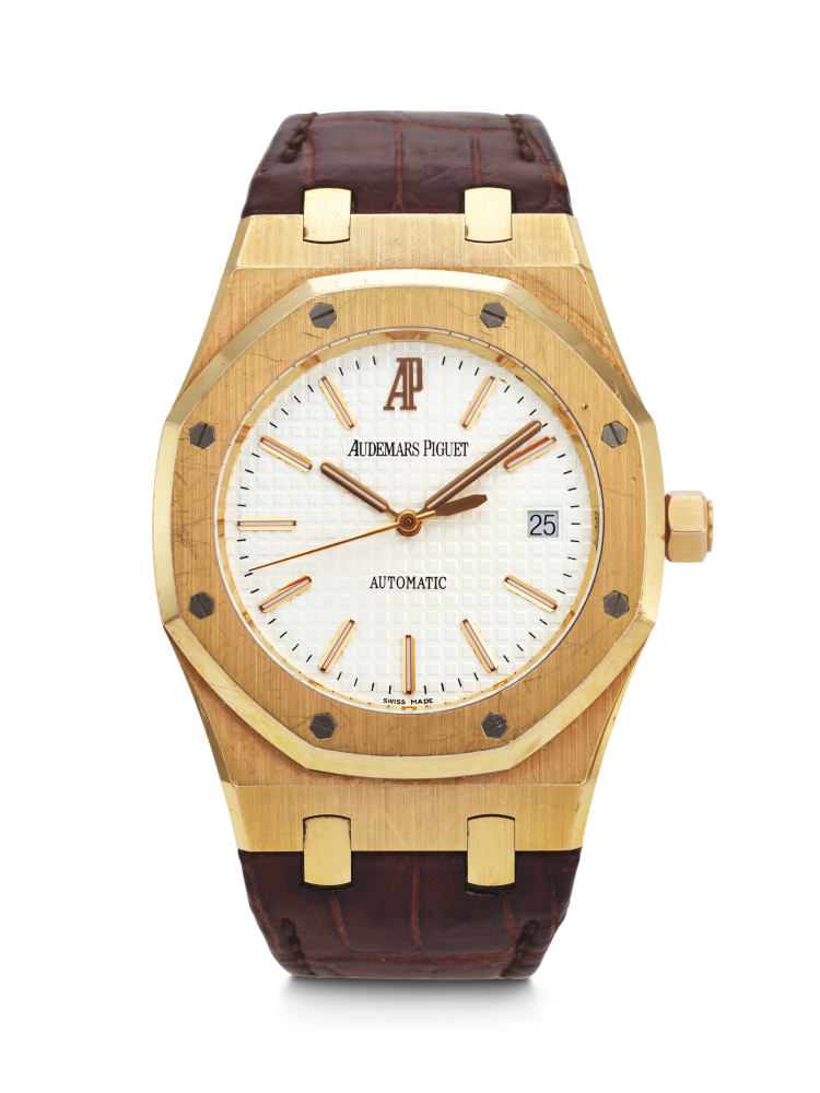 AUDEMARS PIGUET. AN ATTRACTIVE AND COVETED 18K PINK GOLD AUTOMATIC WRISTWATCH WITH SWEEP CENTRE SECONDS AND DATE