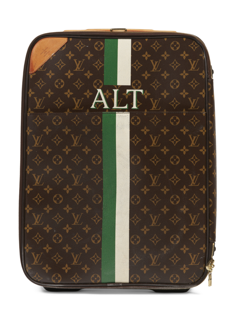 A PERSONALIZED BROWN CLASSIC MONOGRAM PÉGASE 50