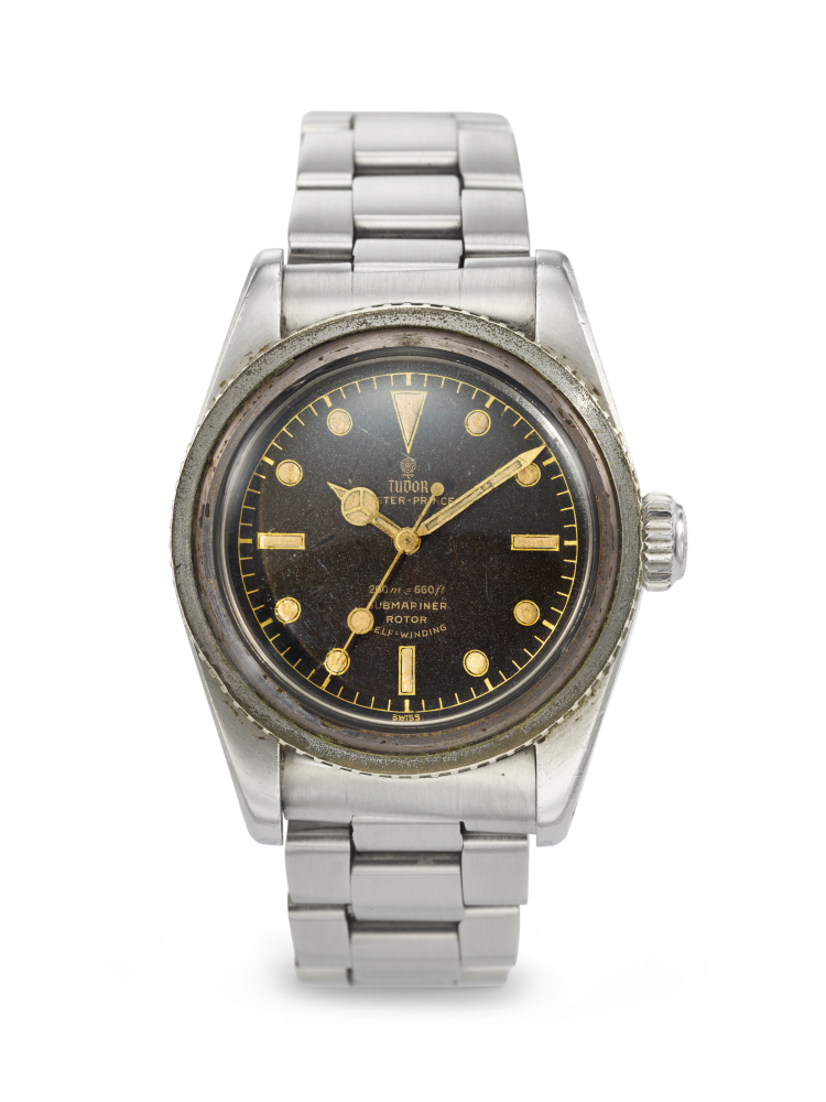 TUDOR, RARE STAINLESS STEEL 'SUBMARINER BIG CROWN', REF. 7924