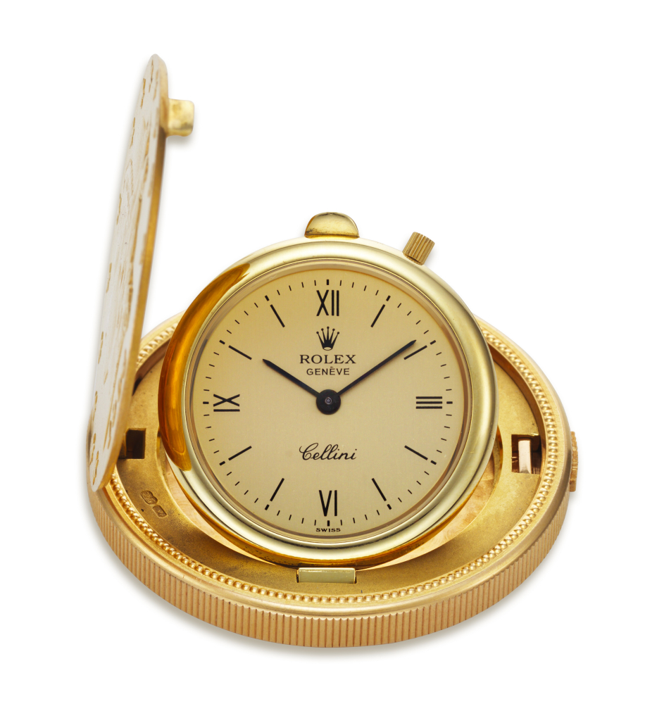 ROLEX, VERY RARE YELLOW GOLD 'CELLINI' COIN WATCH, REF. 3612