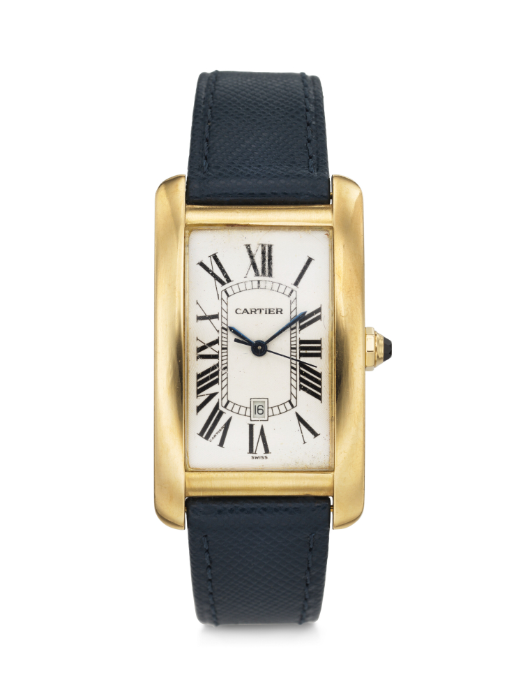 CARTIER, YELLOW GOLD 'TANK AMÉRICAINE', REF. 1740