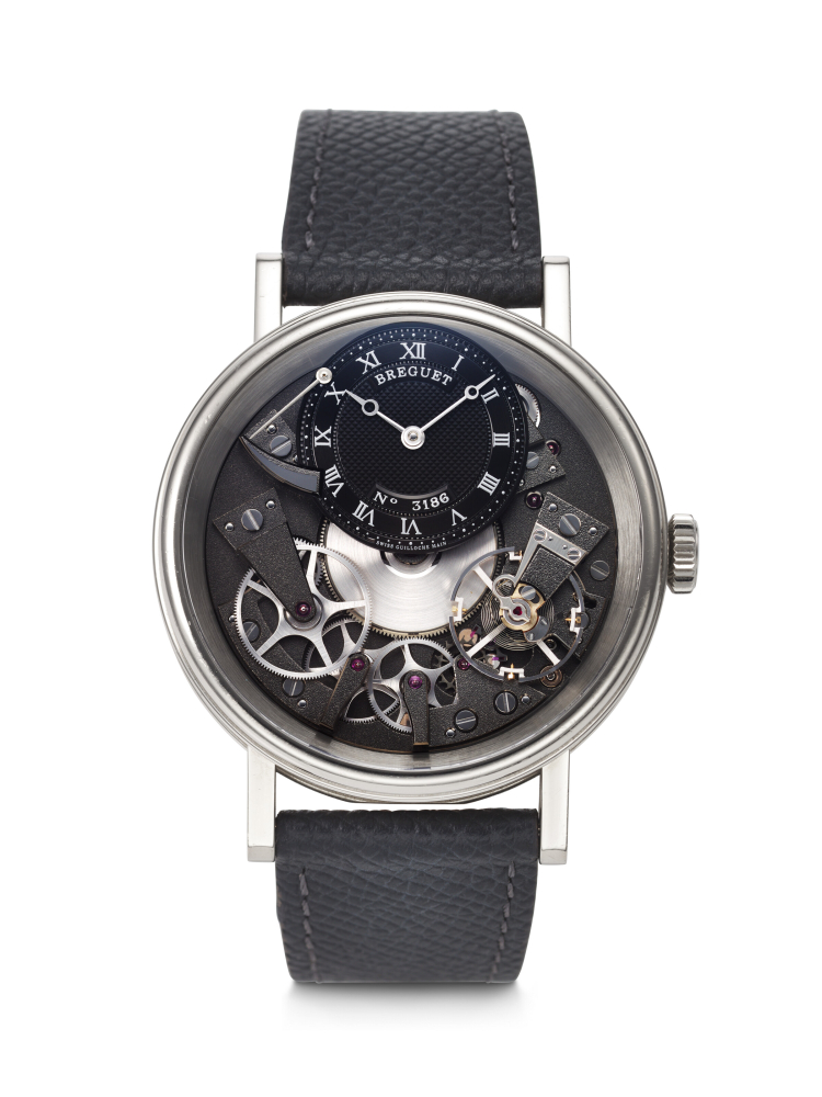 BREGUET, WHITE GOLD SEMI-SKELETONIZED 'TRADITION', REF. 7057