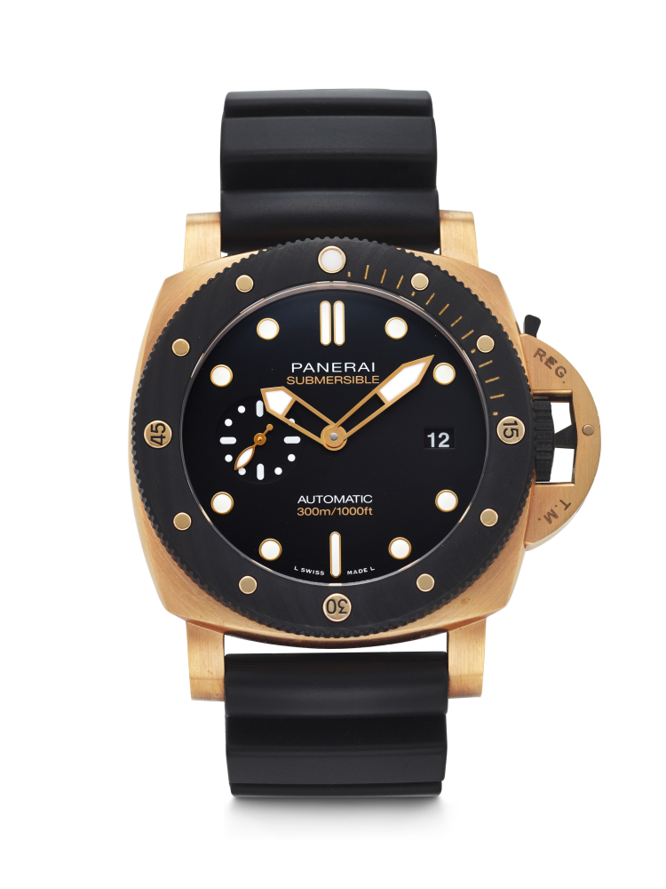 PANERAI, PINK GOLD 'QUARANTAQUATTRO GOLDTECH™SUBMERSABLE', REF. PAM01070