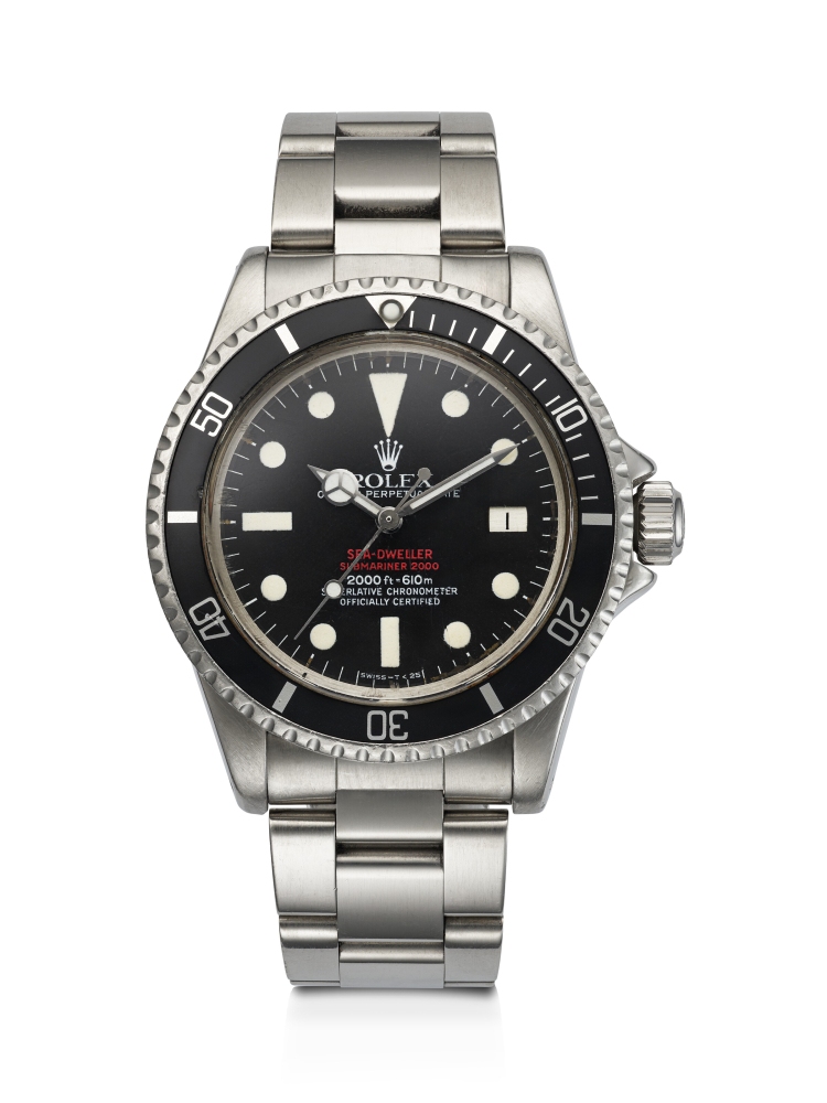 ROLEX, STAINLESS STEEL SEA-DWELLER 'DOUBLE RED', REF. 1665
