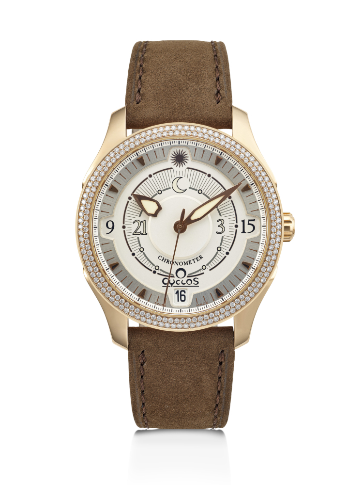 CYCLOS, PINK GOLD AND DIAMOND-SET 'DAY NIGHT'
