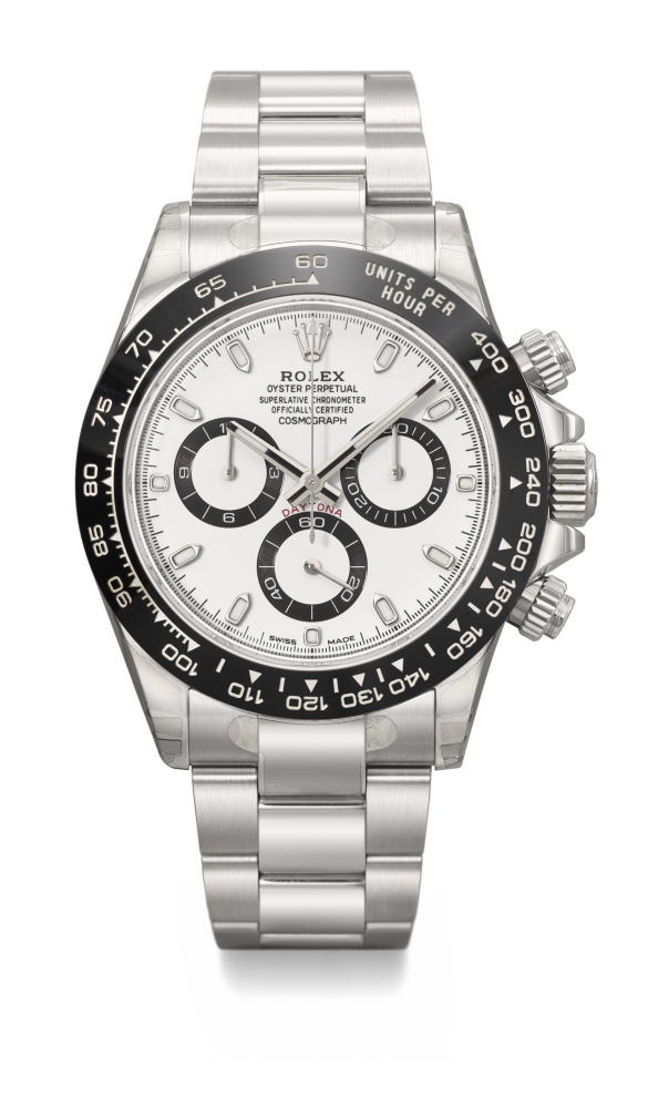 ROLEX. A COVETED AND SPORTY STAINLESS STEEL AUTOMATIC CHRONOGRAPH WRISTWATCH WITH BRACELET