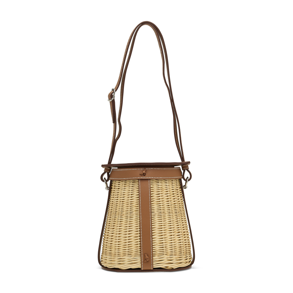 A LIMITED EDITION GOLD SWIFT LEATHER OSIER PICNIC FARMING WITH PALLADIUM HARDWARE