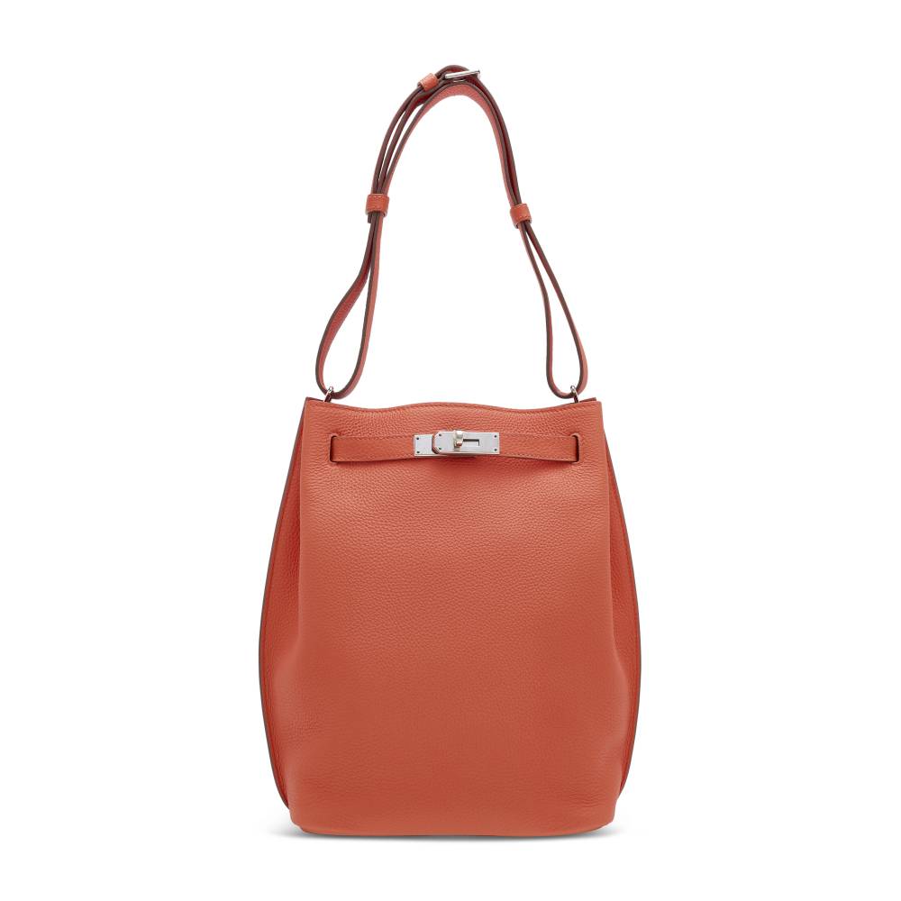 A ROUGE PIVOINE TOGO LEATHER SO KELLY 22 WITH PALLADIUM HARDWARE