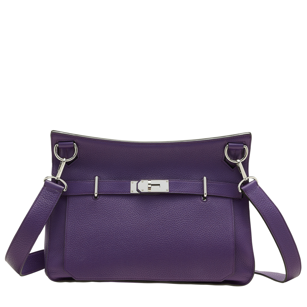 AN ULTRAVIOLET CLÉMENCE LEATHER JYPSIÈRE 34 WITH PALLADIUM HARDWARE
