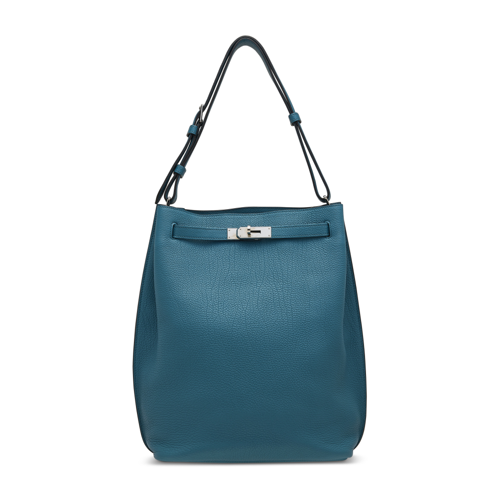 A BLEU COBALT TOGO LEATHER SO KELLY 26 WITH PALLADIUM HARDWARE