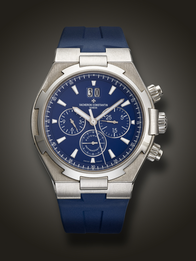 VACHERON CONSTANTIN, STAINLESS STEEL CHRONOGRAPH 'OVERSEAS', REF. 49150