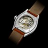 CARTIER. AN 18K WHITE GOLD TONNEAU SHAPED SINGLE BUTTON CHRONOGRAPH WRISTWATCH