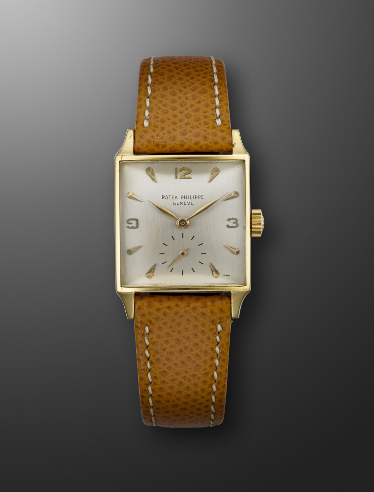 PATEK PHILIPPE, YELLOW GOLD SQUARE WRISTWATCH, REF. 2447" -