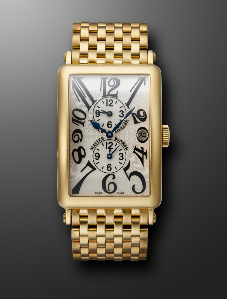 FRANCK MULLER, PINK GOLD THREE TIME ZONE 'MASTER BANKER LONG ISLAND', REF. 1200 MB, NO. 35" -
