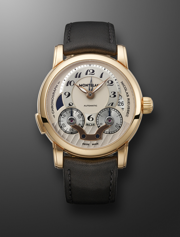 MONTBLANC, PINK GOLD DUAL TIME SINGLE-BUTTON CHRONOGRAPH 'NICOLAS RIEUSSEC' -