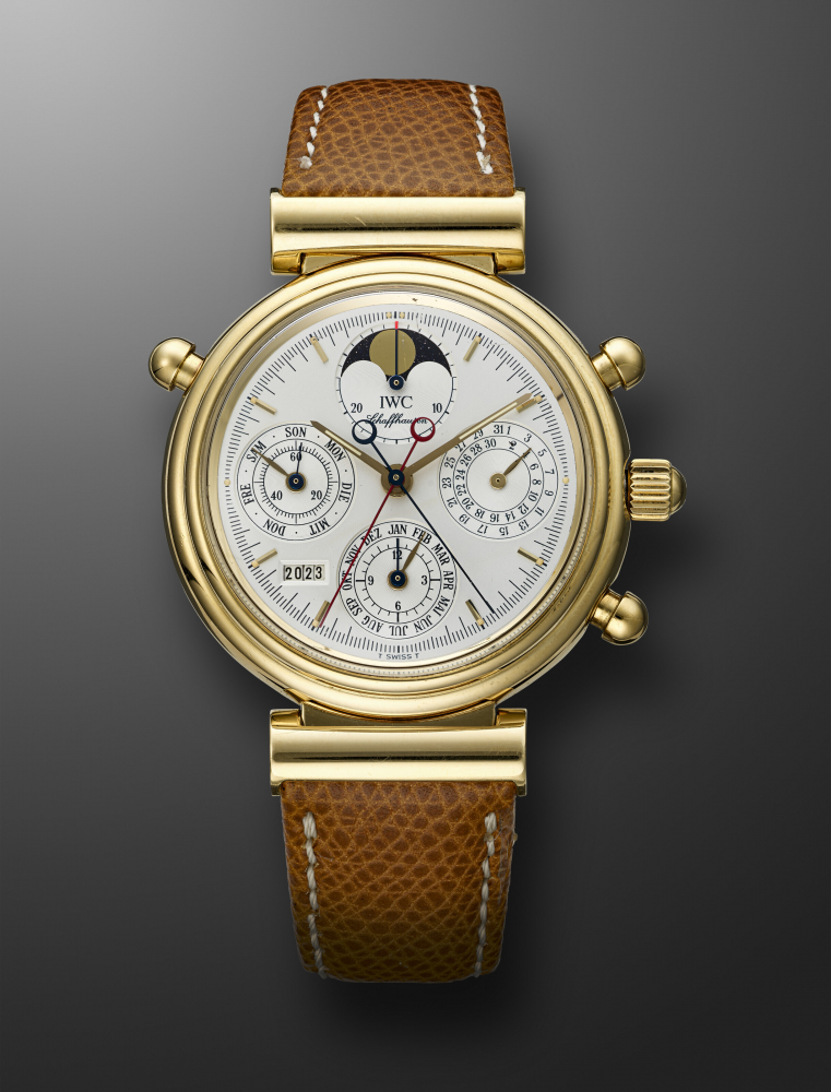 IWC, YELLOW GOLD PERPETUAL CALENDAR SPLIT-SECONDS CHRONOGRAPH 'DA VINCI' WITH MOON PHASES, REF. 3751" -