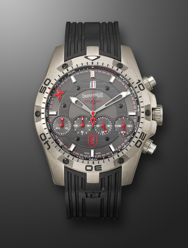 EBERHARD CO, LIMITED EDITION TITANIUM CHRONOGRAPH 'CHRONO 4 GEANT', REF. 36061, NO. 040/500" -