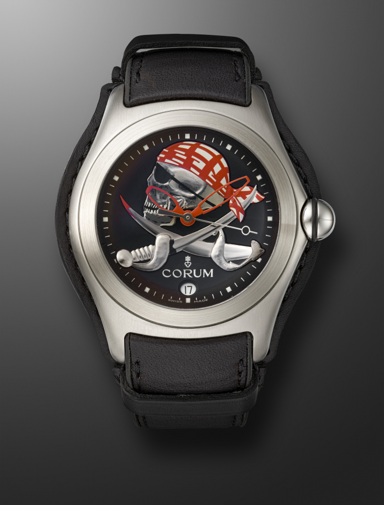CORUM, LIMITED EDITION STAINLESS STEEL 'BUBBLE PRIVATEER PIRATE', 'THE COLLECTORS SERIES', REF. 082.150.20, NO. 786/1955" -