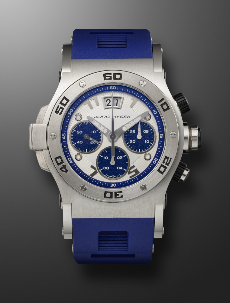 JORG HYSEK, STAINLESS STEEL CHRONOGRAPH 'ABYSS EXPLORER DISCOVER', REF. ANP05-0055" -
