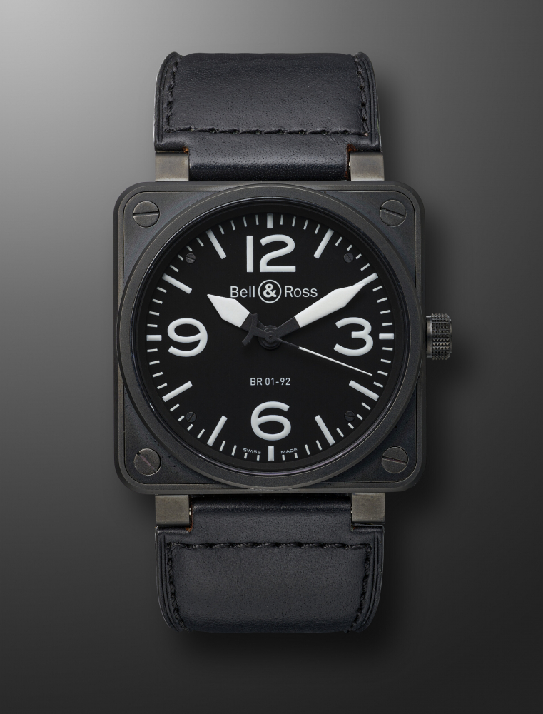 BELL ROSS, PVD-COATED STAINLESS STEEL 'AVIATION TYPE / MILITARY SPEC', REF. BR01-92-S -