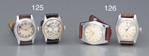 Oyster and Rolex. A lot of two stainless steel water-resistant wristwatches