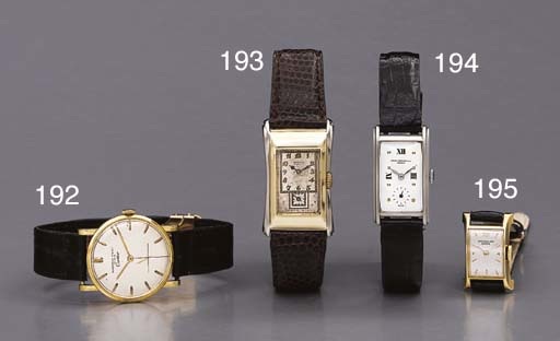 Patek Philippe. A fine and rare lady's 18K gold flared rectangular-shaped wristwatch
