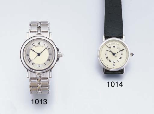 BREGUET. AN 18K WHITE GOLD SELF-WINDING WRISTWATCH WITH SWEEP CENTRE SECONDS AND DATE