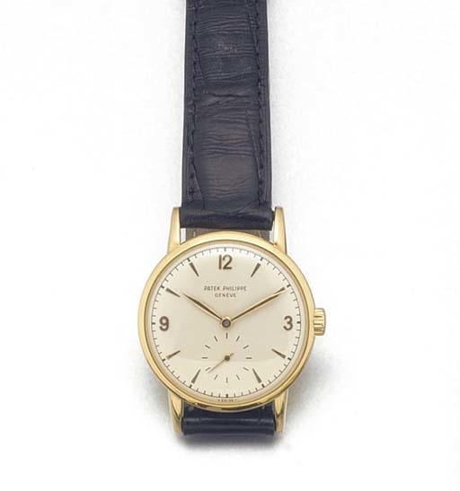 PATEK PHILIPPE: AN 18ct. GOLD WRISTWATCH.signed Patek Philippe, Geneve, Movement No.954841, Ref: 1471, 1950-53.
