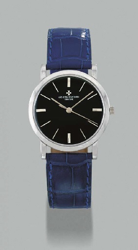 Vacheron Constantin. An 18K white gold wristwatch with sweep centre seconds and black dial
