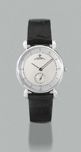Vacheron Constantin. A fine limited edition platinum wristwatch with two tone dial
