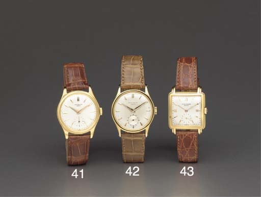 Patek Philippe. An 18K gold square-shaped wristwatch