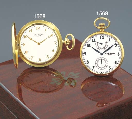 PATEK PHILIPPE. AN 18K GOLD HUNTER CASED KEYLESS LEVER WATCH