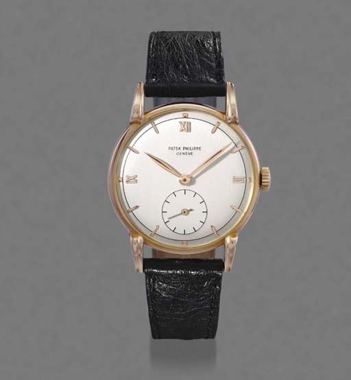 Patek Philippe. A fine and large 18K pink gold wristwatch
