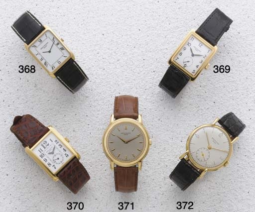 Patek Philippe: An 18ct Gold Rectangular Cased Wristwatch