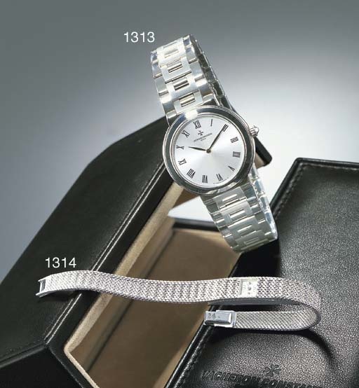 VACHERON CONSTANTIN. AN 18K WHITE GOLD WRISTWATCH WITH BRACELET
