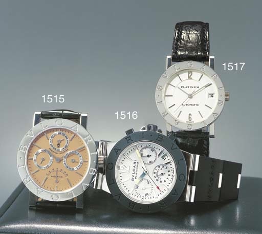 BULGARI. A LIMITED EDITION PLATINUM SELF-WINDING PERPETUAL CALENDAR WRISTWATCH WITH RETROGRADE SECONDS