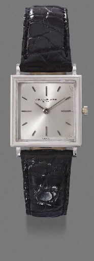 Vacheron Constantin. An 18K white gold square wristwatch