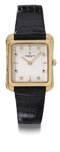 Vacheron Constantin. An 18K gold square-shaped wristwatch