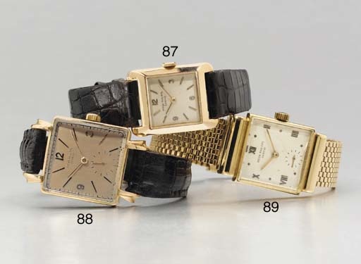 PATEK PHILIPPE. AN 18K PINK GOLD WRISTWATCH