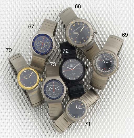 International Watch Co. A Titanium and Gold Automatic Centre Seconds Diver's Wristwatch