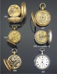 Cesar Huguenin. A gold open face pivotted detent chronometer pocket watch