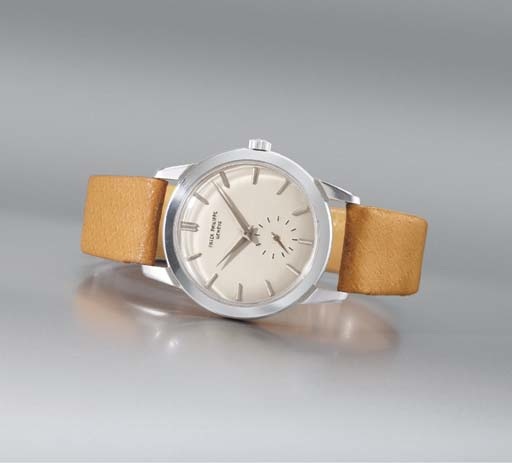 Patek Philippe. An extremely rare stainless steel self-winding waterproof wristwatch