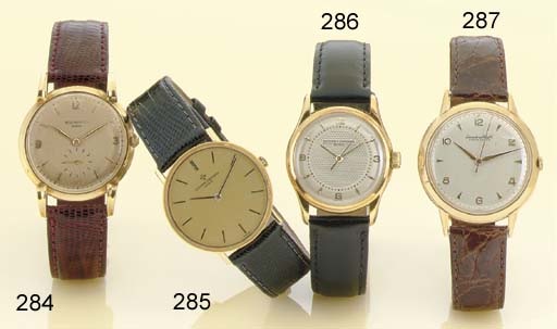 PATEK PHILIPPE. AN 18K GOLD WRISTWATCH WITH UNUSUAL LUGS