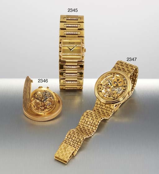 PIAGET. AN 18K GOLD AND DIAMOND-SET SQUARE WRISTWATCH WITH BRACELET