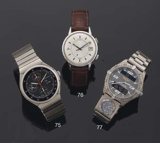 International Watch Co. A Titanium Automatic Water Resistant Chronograph on bracelet with Day and Date Indication